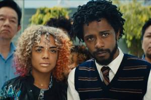 Lakeith Stanfield and Tessa Thompson star in SIFFs Centerpiece film, <em>Sorry</em><em> to Bother </em><em>You</em>. Photo courtesy SIFF