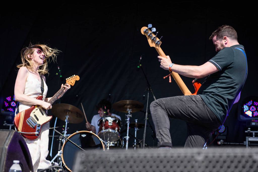 Charly Bliss bounces around during its peppy set.