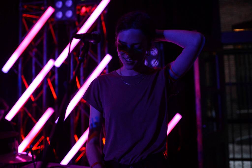 Smiling in the shadows with Strange Ranger. Photo by Seth Sommerfeld