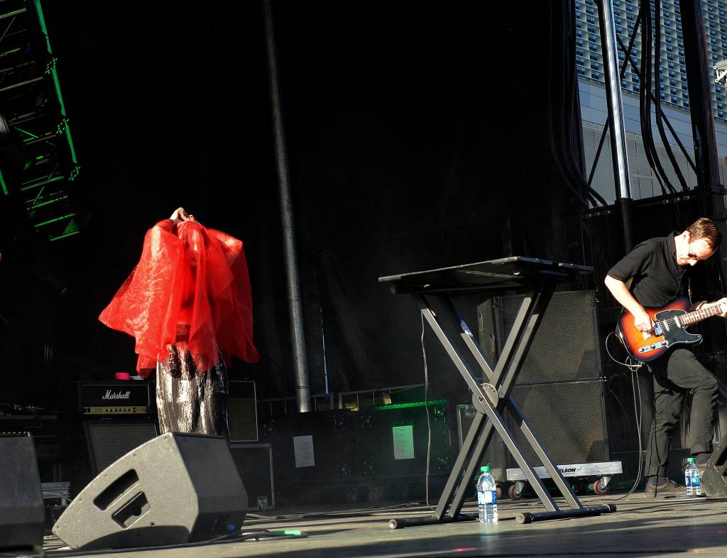 Zola Jesus hides behind her veil. Photo by Seth Sommerfeld
