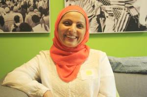 Aneelah Afzali, executive director of American Muslim Empowerment Network, was the featured speaker at 21 Progresss Rise #7 event. Photo by Melissa Hellmann