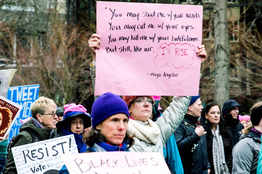 Only a handful of sexual harassment incidents are reported to the King County Human Resources Division every year, which County Councilmember Jeanne Kohl-Welles and others argue is due to underreporting. Photo from the 2018 Seattle Womens March by Cindy Shebley/Flickr