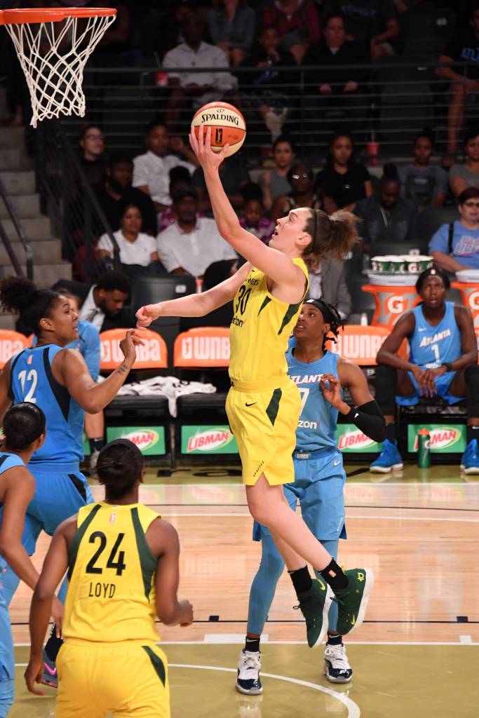 Breanna Stewart is rising to a level above the competition this season. Photo courtesy Seattle Storm
