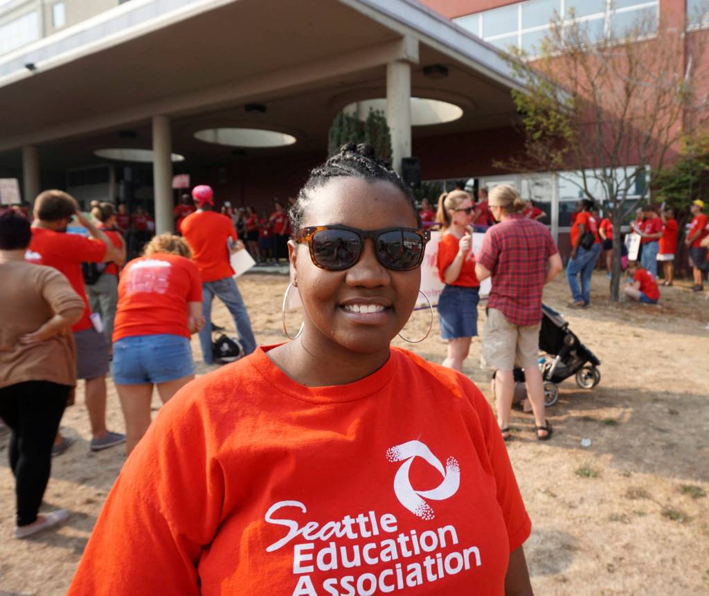 Tamar Coleman, a special education instructional assistant at Ingraham High School. Photo by Melissa Hellmann