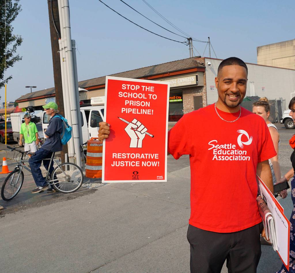 Jesse Hagopian, an ethnic studies teacher at Garfield High School, wants the course to be taught in every Seattle school. Photo by Melissa Hellmann