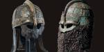 Viking helmets from the 7th century are part of The Vikings Begin. Photo courtesy Gustavianum, Uppsala University Museum