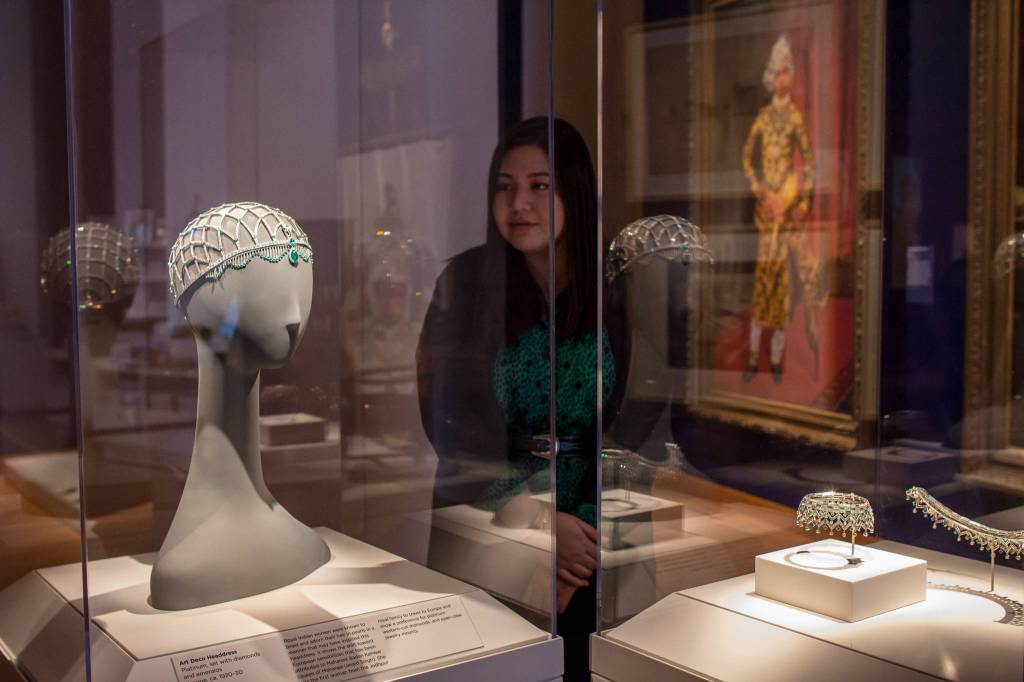 An art deco headdress speaks to British influence on India. Photo by Natali Wiseman/Seattle Art Museum