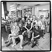 The gang's all here: The crew at the Satellite Lounge.