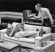 John Procaccino (Oscar) and R. Hamilton Wright (Felix) do the roommate dance.