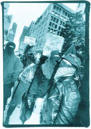 In line for the carousel? No, fighting the power.