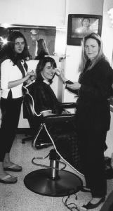 Getting glamourous before the Today Show.