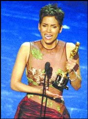 Berry turns on the faucets.