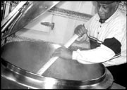 Oscar McCoy celebrates his victory.