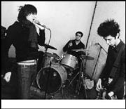 (from left) Karen O., Brian Chase, and Nick Zimmer.