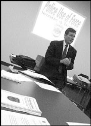 Chief Gil Kerlikowske at SPD's "Use of Force" seminar.