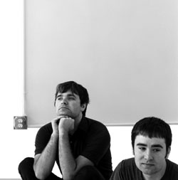 Guaranteed delivery: the Postal Service, Gibbard, left, and Tamborello.