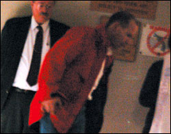 Eric Hilton arrives for a court date