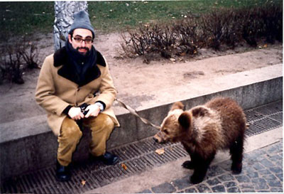 Shteyngart (left) and a slightly more furry pal.