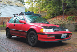 My Honda, as is. Ski rack adds to dork factor.