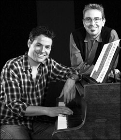 Guettel (left) and Lucas: reaching for the real thing.