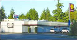 Rick's Club in Lake City and the gas station owned by former Gov. Albert D. Rosellini.