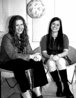 Rhonda Lane Howard (left) and Rebecca Richards: Thread on a shoestring.