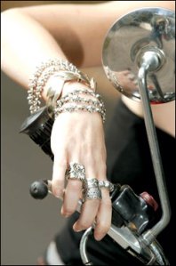 Kimberly Bakers rock n roll jewelry.