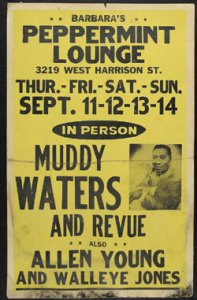 This vintage poster from the heyday of Chicago blues is one of the highlights of EMPs new exhibit.