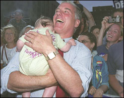 Howard Dean and his backers at a Seattle rally in August: dreamers all?