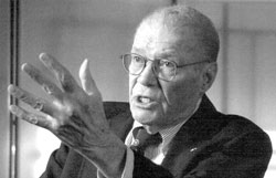Robert McNamara preaching.