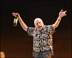 Bi-bi-love: Father figure Ramirez kicks up his heels.