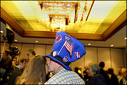 A primary-night party in the land of Democrats.