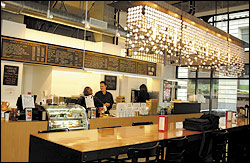 Plymouth Cafe: lunch counter minimalism and Ping-Pong chic.