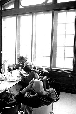 Clients at the Downtown Emergency Services Center, many of whom rely on mental-health treatment that is a target of state cutbacks.