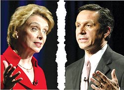 Gregoire won the election, but Rossi's still campaigning through the courts.