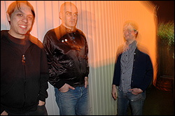 A Frames, from left: Min Yee, Erin Sullivan, and Lars Finberg.