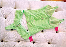 Betsey Johnson's green corset.