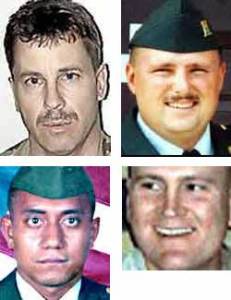 Clockwise from top left: Watkins, Kennedy, Ridgley, and Tava'e.