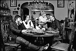 Josh Homme, far right, post-cocoon.