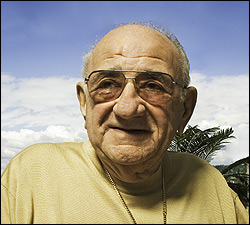 Frank Colacurcio Sr., relaxing at home.