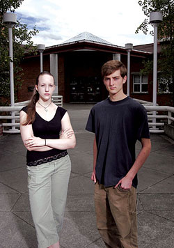 Mountlake Terrace High School students Emily Smith and Morgan Redfield have firsthand experience in the Gates experiment. Some student reactions surprised the staff.