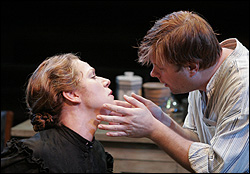 Uh-oh: Allgood and Telford recognizing their mutual lack of character.