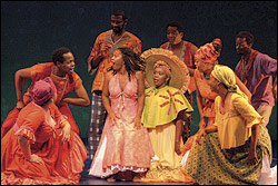 Estridge (center) with company: Island girl?