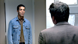 Who's threatening whom? Cach&eacute;'s Afkir stares down Auteuil.