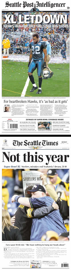 Super Bowl XL: The P-I comes out on top.&nbsp;