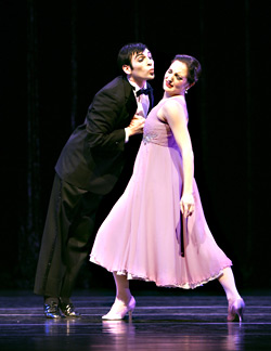 Jonathan Porretta tries "Somethin' Stupid" with Carrie Imler.