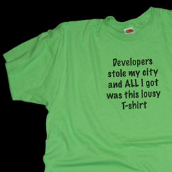 Real Change's t-shirt.