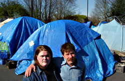 The group that runs tent cities&mdash;like Tent City 3 at St. Mark's Cathedral&mdash;is fighting with the city over shelter bed funding and privacy issues.