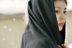 Matsu as shy servant Kie.