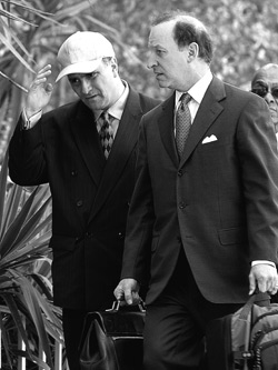 Abramoff (left) wondering whether he deservesto wear white.